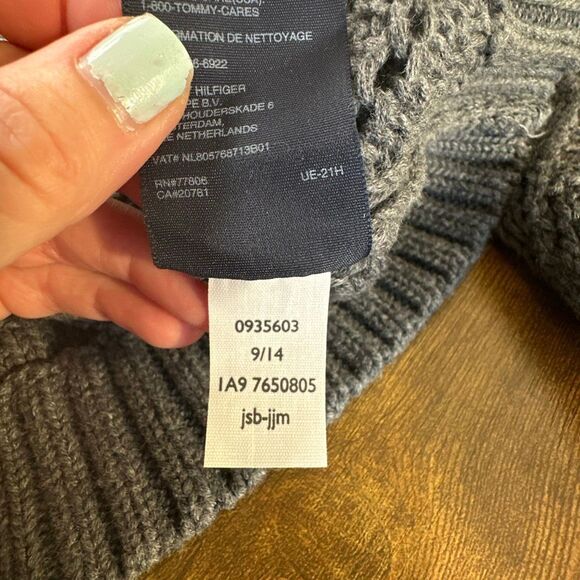 Tommy Hilfiger Diamond Knit Sweater Womens XL Golf Crew Neck Trendy Preppy - Picture 7 of 7